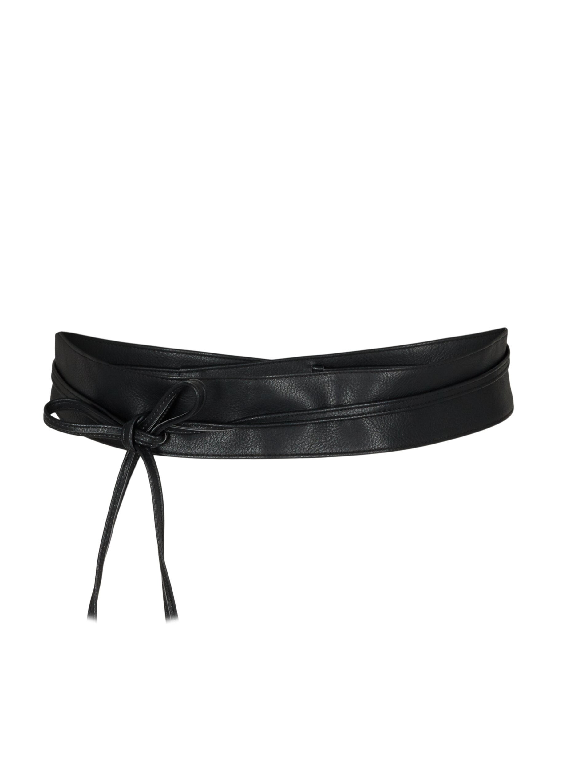 Zizzifashion Waist belt in faux leather, Black, Packshot image number 0