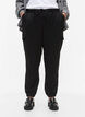 Satin Cargo Pants, Black, Model image number 2