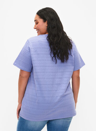 Short-sleeved cotton t-shirt, Lavender Violet, Model image number 1
