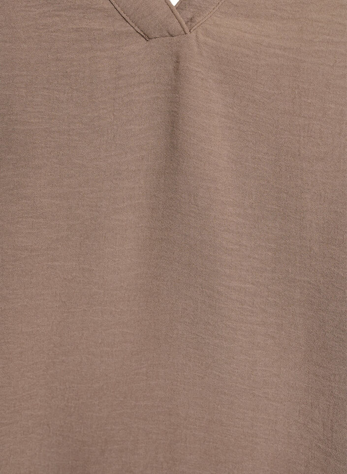 Sleeveless top with wrinkle details, Brown, Packshot image number 2
