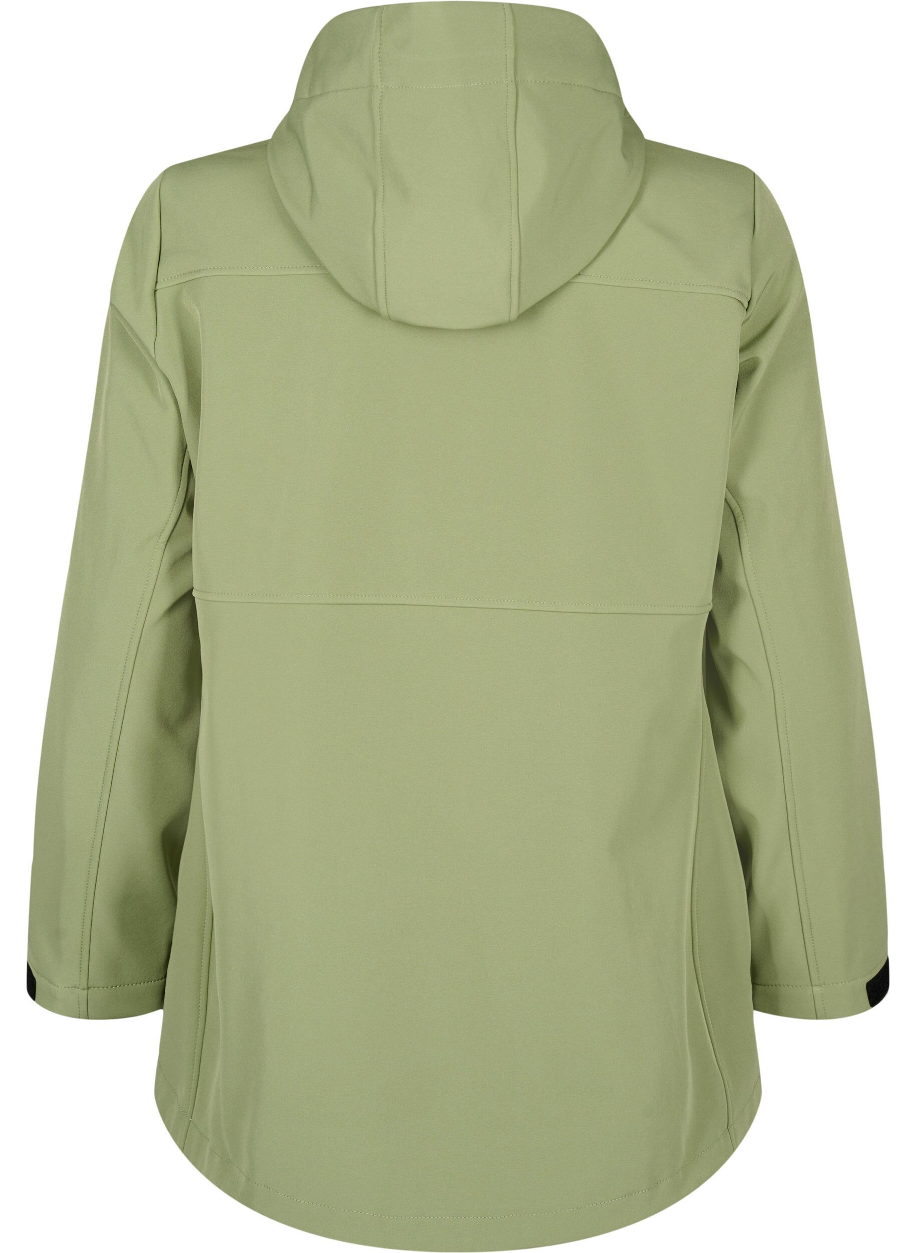 Zizzifashion Short softshell jacket with pockets, Oil Green, Packshot image number 1