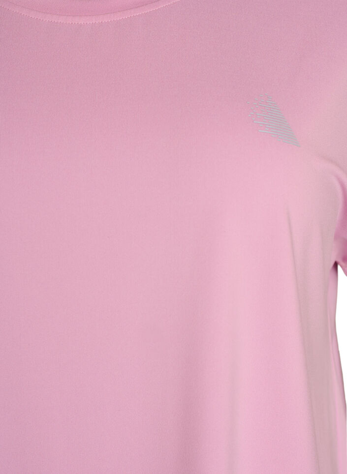 Solid-coloured training T-shirt, Pink, Packshot image number 2
