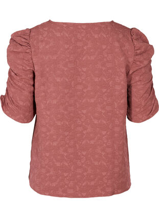 Textured puff sleeve blouse, Wild Ginger, Packshot image number 1