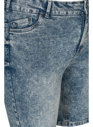 High waisted denim shorts, Light blue denim, Packshot image number 2