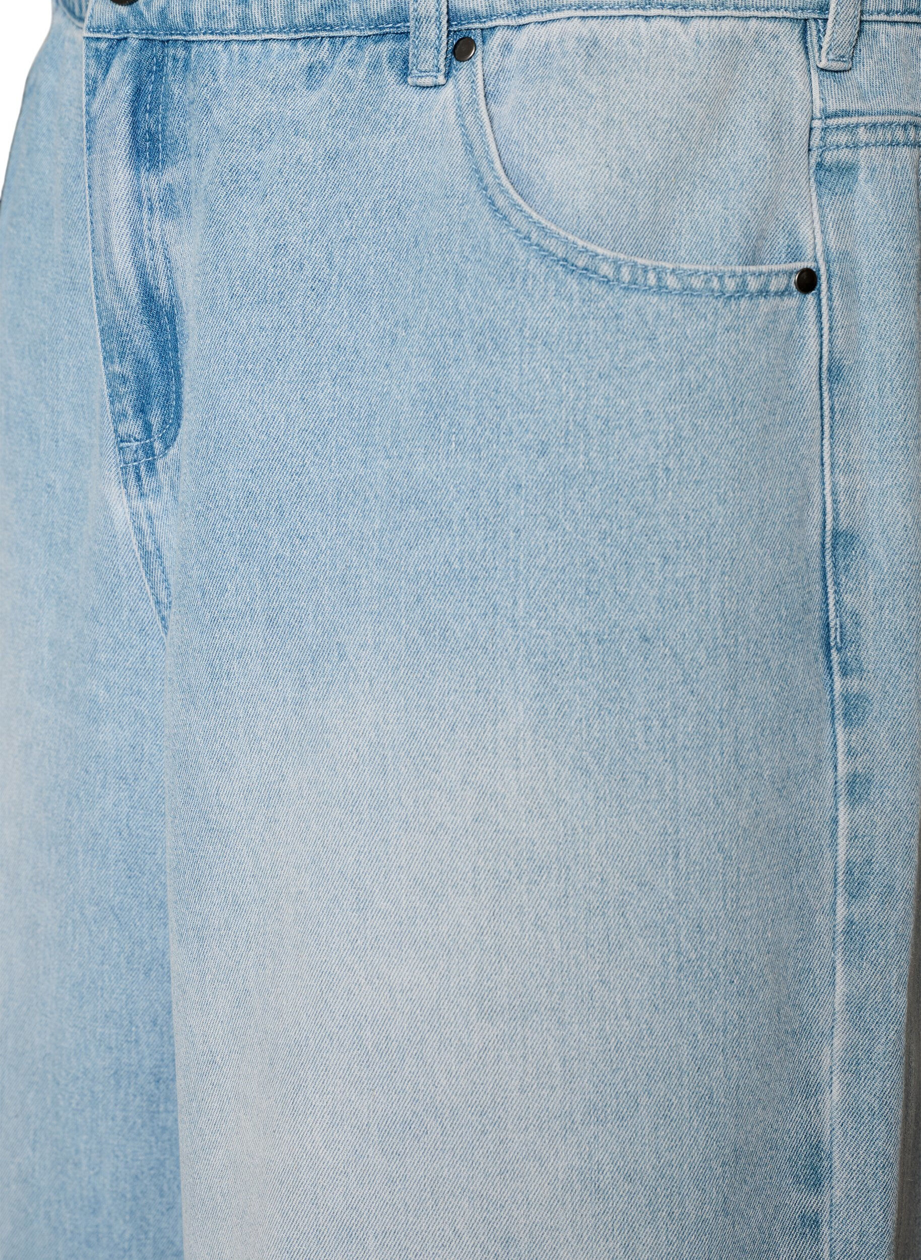 Zizzifashion High-waisted denim shorts, Light Blue, Packshot image number 2