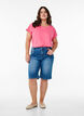 Short sleeve cotton blend T-shirt, Pink, Model image number 1