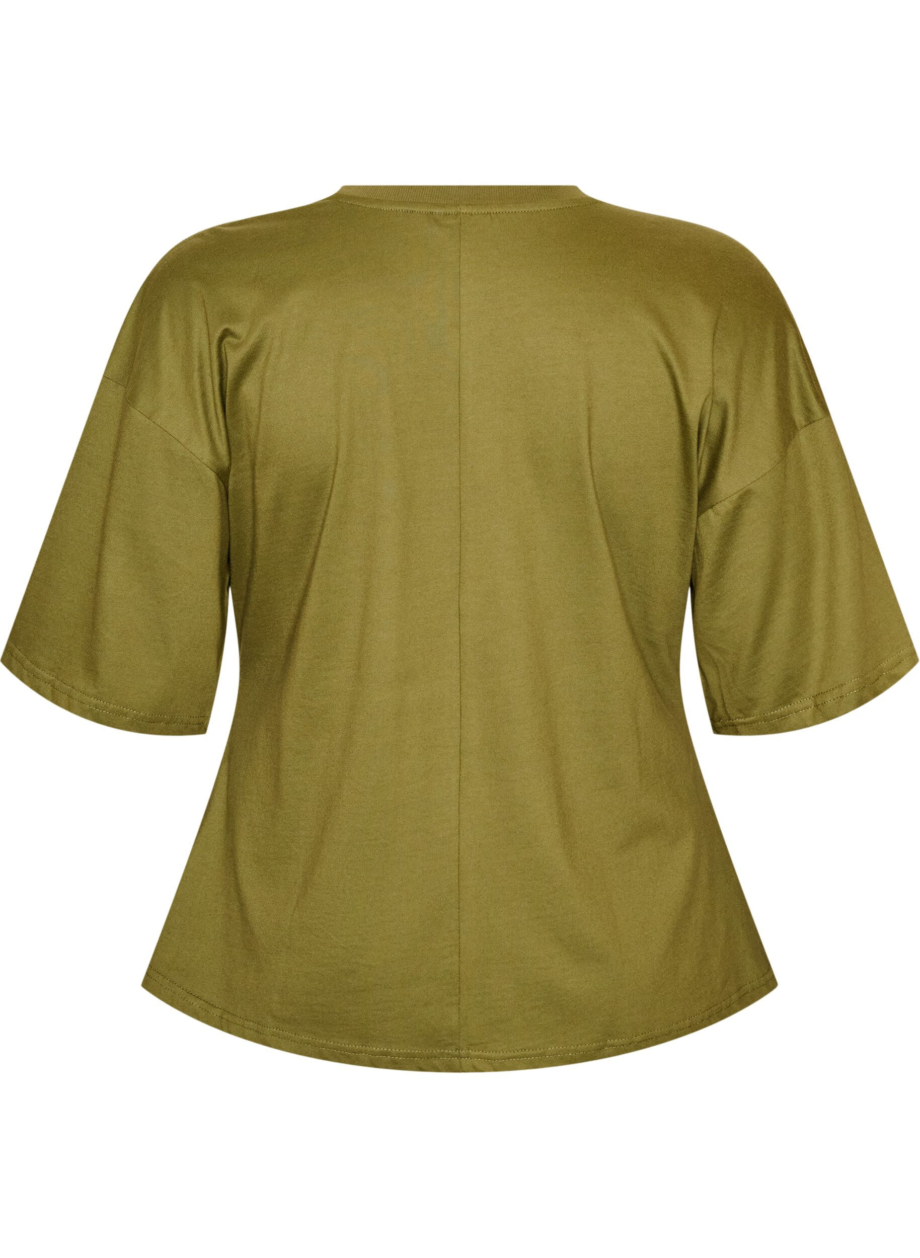 ZizzifashionT-shirt with draped detail, Green, Packshot image number 1