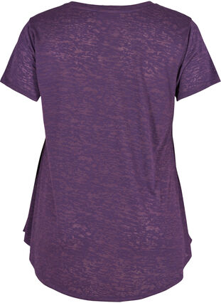 Patterned sports t-shirt with A-line shape, Plum Perfect1801, Packshot image number 1