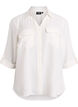 Shirt with chest pockets and 3/4 sleeves, Vanilla, Packshot image number 0