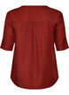 V-neck shirt blouse with short sleeves, Red, Packshot image number 1
