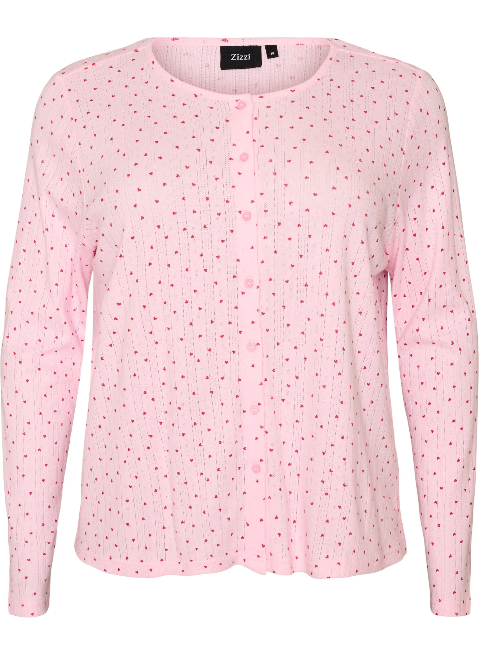 Cardigan in organic cotton with eyelet embroidery