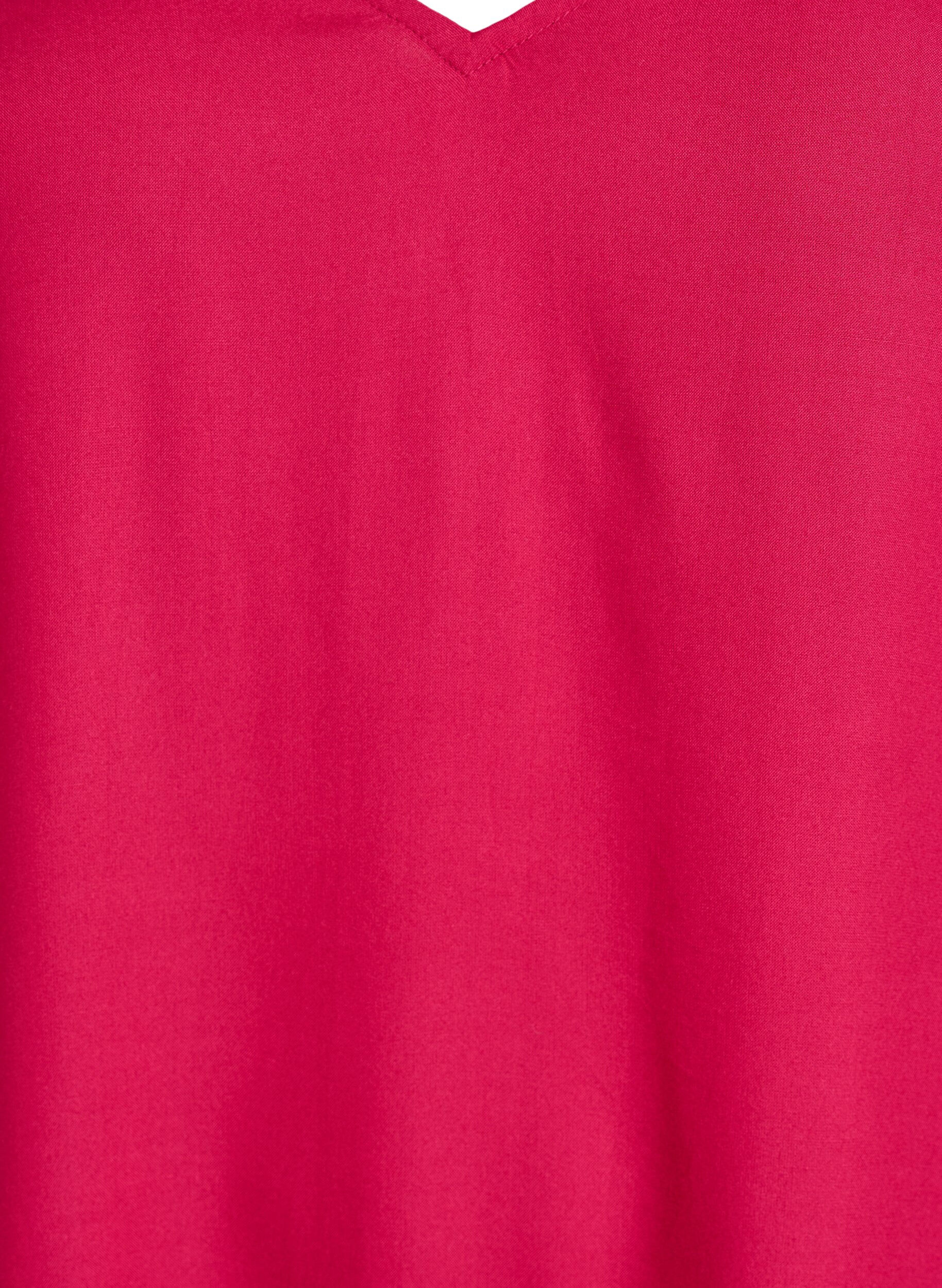 Zizzifashion Beach dress in viscose with shoulder detail, Pink, Packshot image number 2