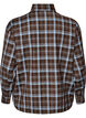 Checked shirt with a loose fit, Brown, Packshot image number 1
