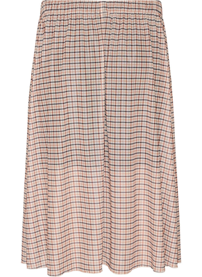 Checked mesh midi skirt, Beige, Packshot image number 1