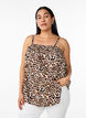 Viscose top with narrow straps, Beige, Model image number 0