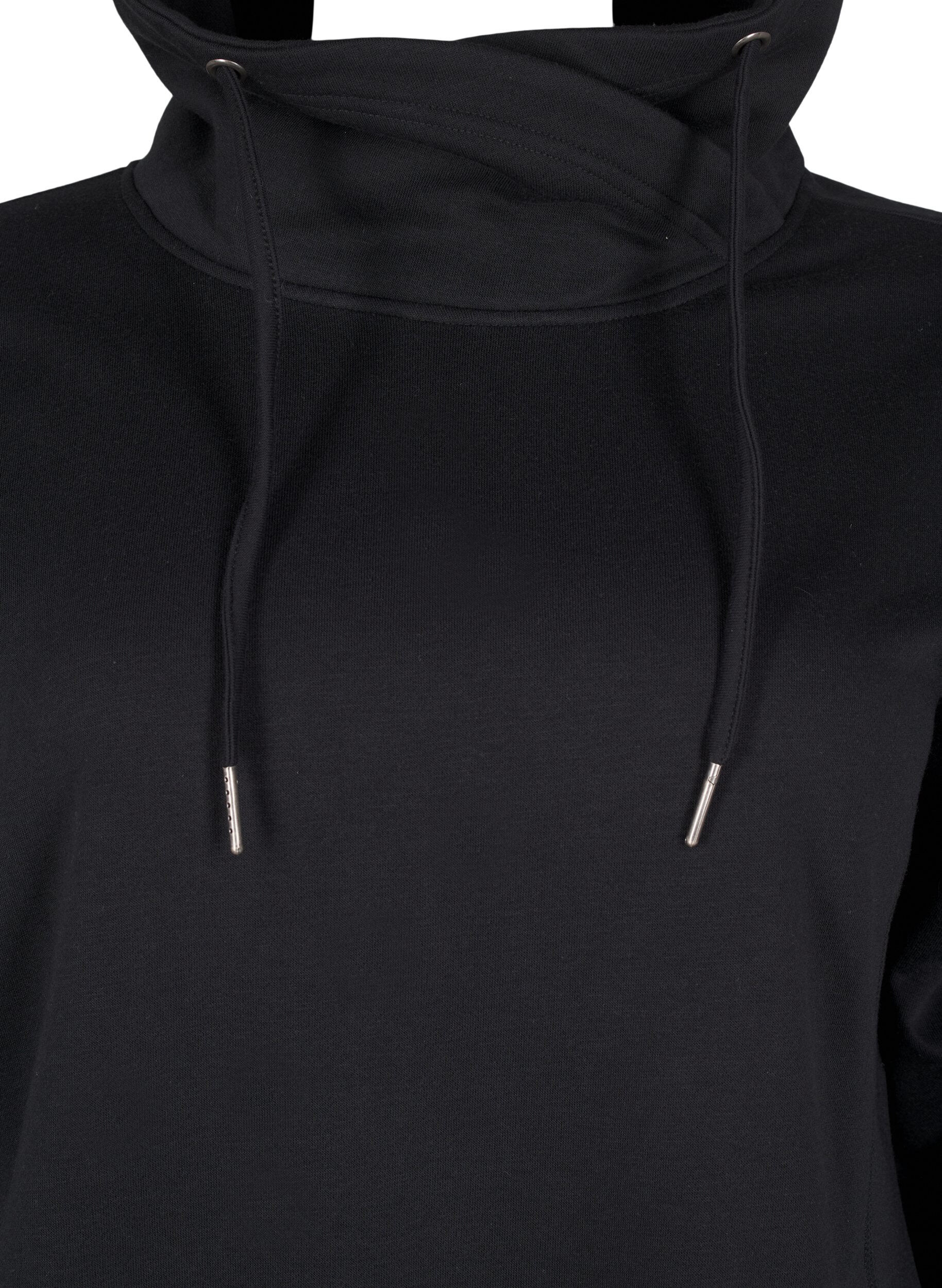 Zizzifashion FLASH - Sweatshirt with high collar, Black, Packshot image number 2