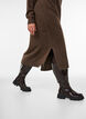 Jumper dress with turtleneck and slits, Brown, Model image number 2
