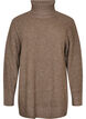 Loose knit jumper with a turtleneck, Brown, Packshot image number 0