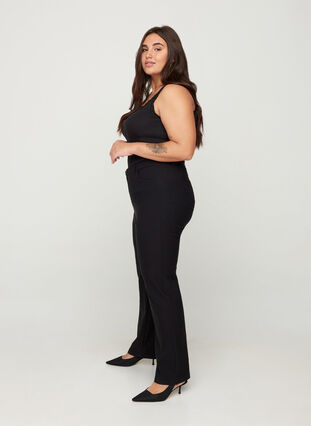 Classic pants in a viscose mix, Black, Model image number 4