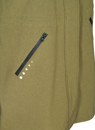 Long, hooded softshell jacket, Ivy green, Packshot image number 3