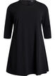 Short A-line dress with 3/4 sleeves, Black, Packshot image number 0