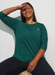 Sports top with 3/4 sleeves, Green, Model image number 3