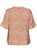 Floral print viscose blouse, Orange, Packshot image number 1
