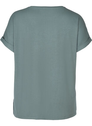 Round neck t-shirt made from a viscose mix, Balsam Green, Packshot image number 1