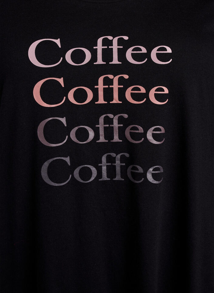 Long-sleeved nightgown in organic cotton, Black, Packshot image number 2