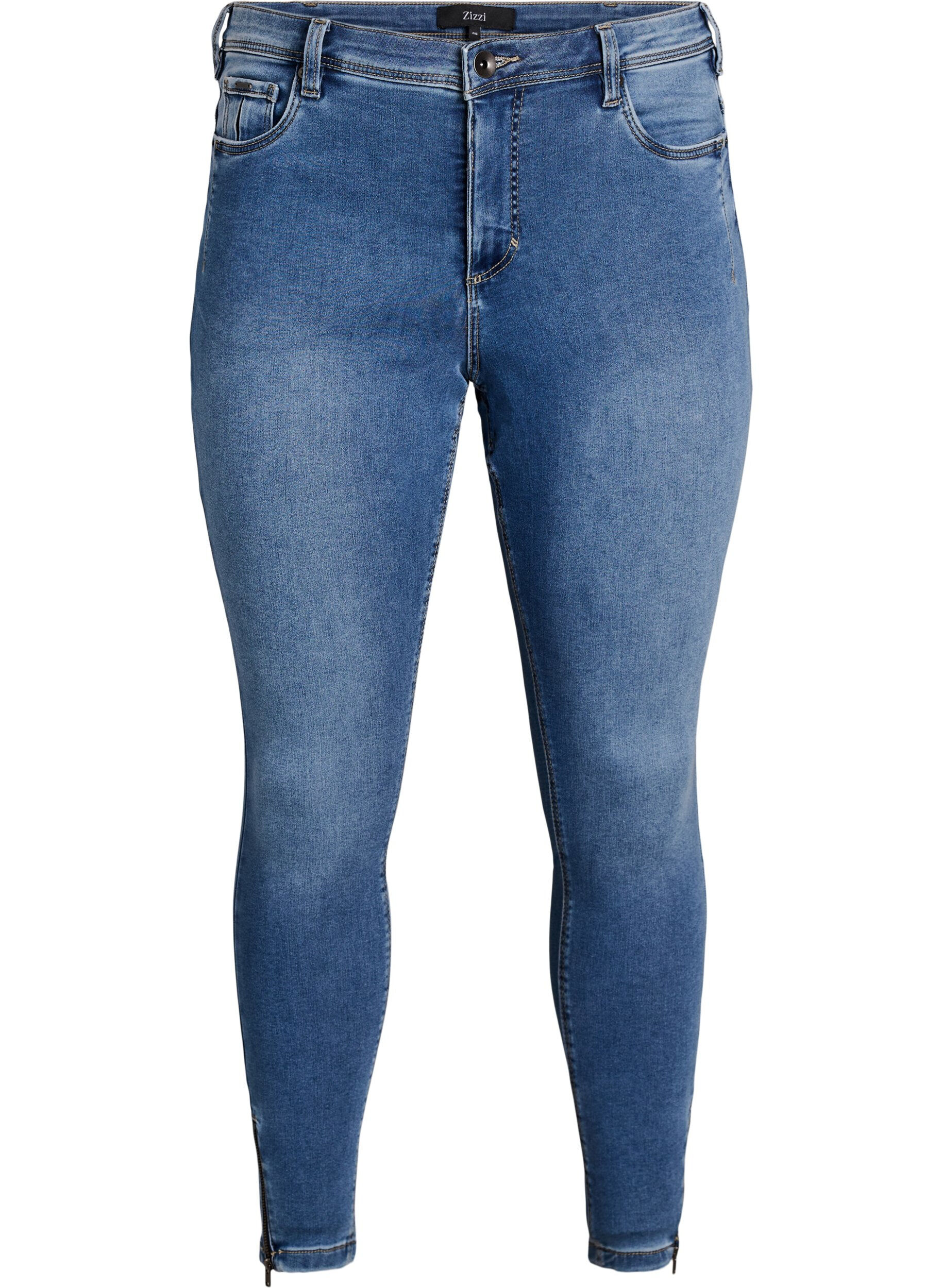 Cropped Amy jeans with zipper detail
