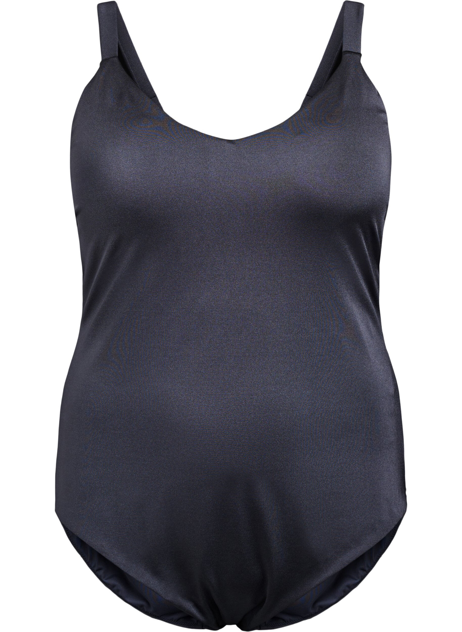 Zizzifashion Swimsuit with lace-up detail, Dark Grey, Packshot image number 0
