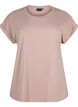 Short sleeved cotton blend t-shirt, Rose, Packshot image number 0