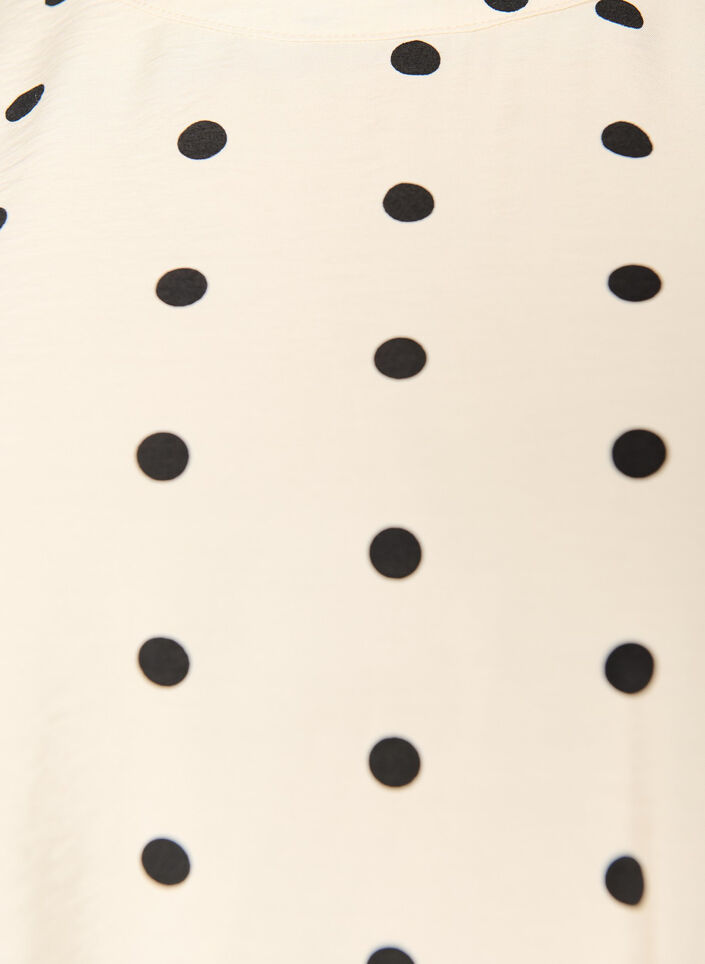 Viscose blouse with spots and 1/2 sleeves, Vanilla, Packshot image number 2