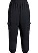 Harem trousers with cargo pockets and elasticated waist, Black, Packshot image number 1