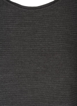 Ribbed knitted sweater with a round neck, Dark Grey Melange, Packshot image number 2