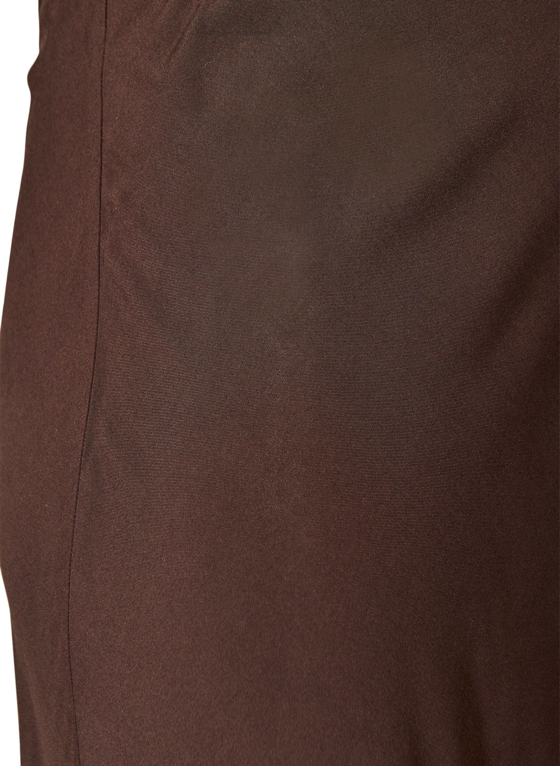 Zizzifashion Viscose skirt with an elasticated waist, Brown, Packshot image number 2