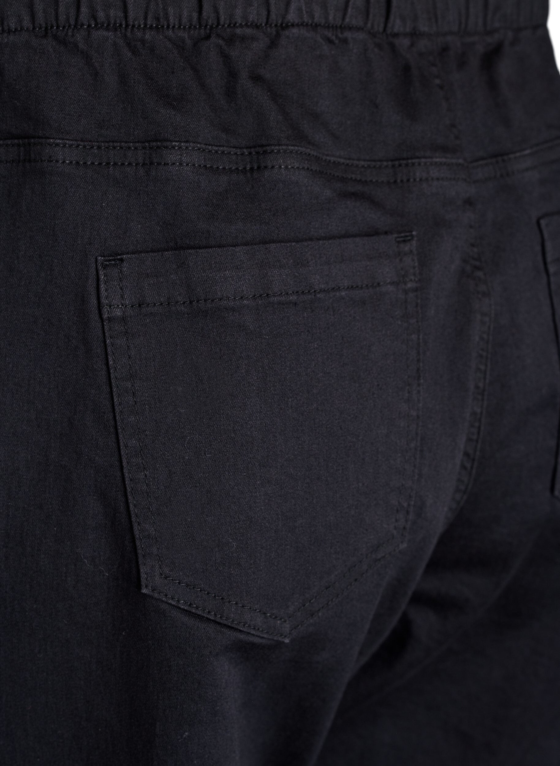 ZizzifashionDenim joggers with pockets, Black, Packshot image number 3