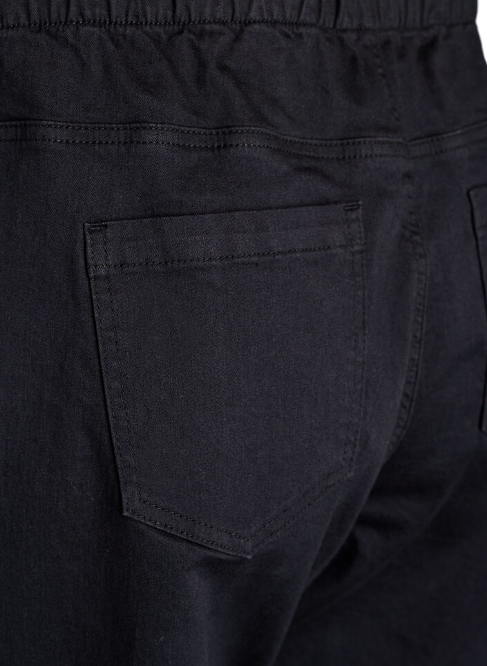 Denim joggers with pockets, Black, Packshot image number 3