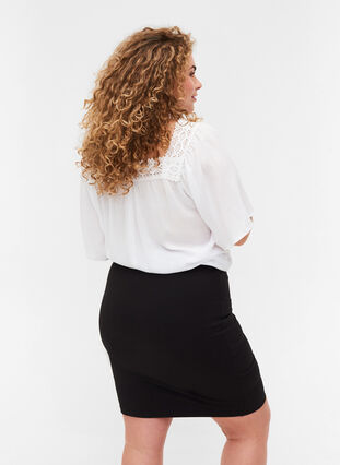 Short close-fitting skirt , Black, Model image number 1