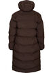 Long puffer winter coat with hood, Brown, Packshot image number 1