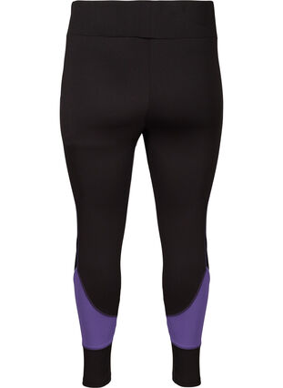 Cropped workout leggings, Black Heliotrope, Packshot image number 1