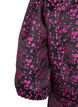 Knee-length dress with embroidered flowers, Black Pink Flower, Packshot image number 3