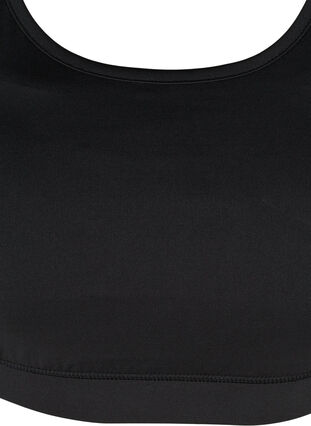 Plain sports top with back details, Black, Packshot image number 2