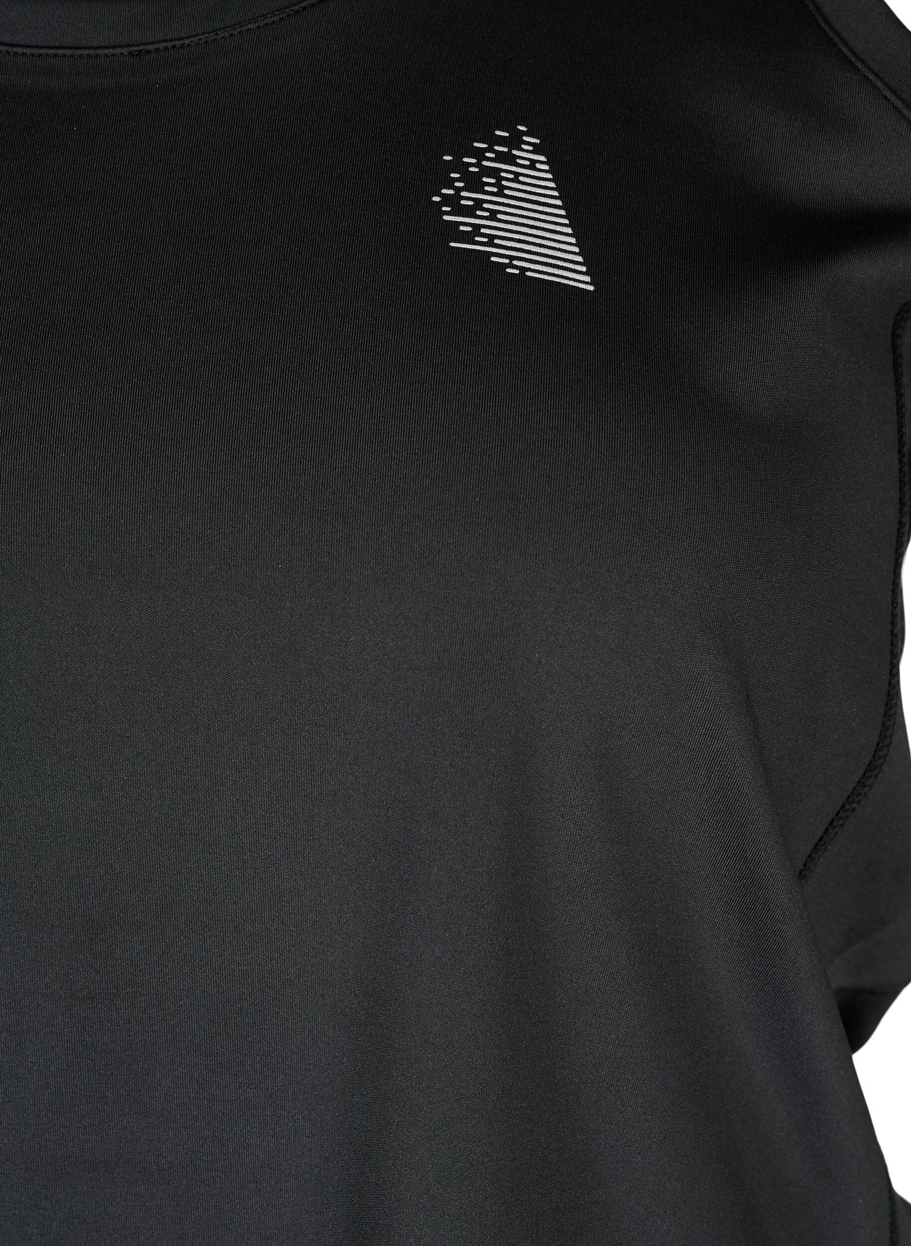 Zizzifashion Sports top with racer back and mesh, Black, Packshot image number 2