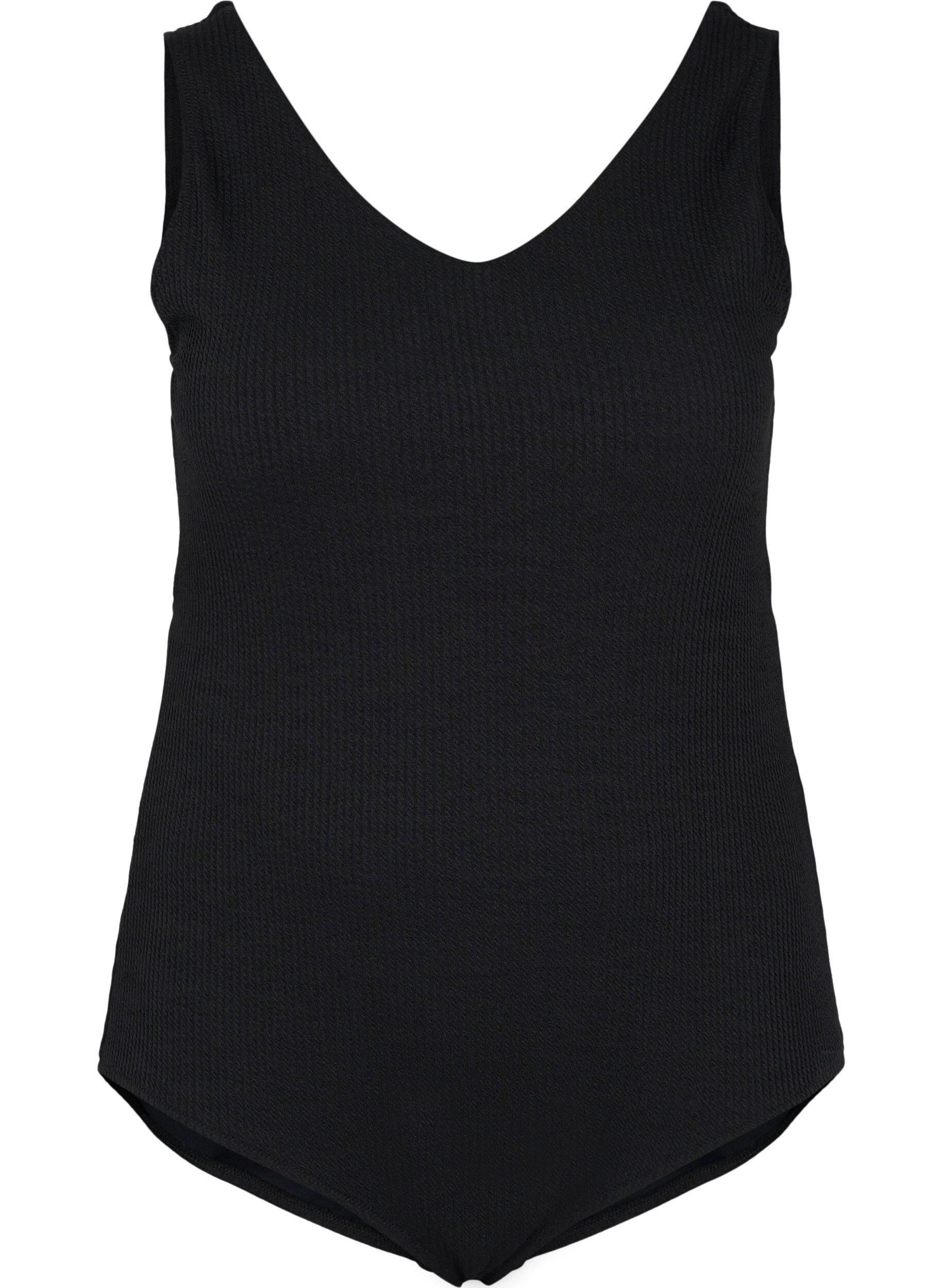 Zizzifashion Swimsuit with cross back, Black, Packshot image number 0