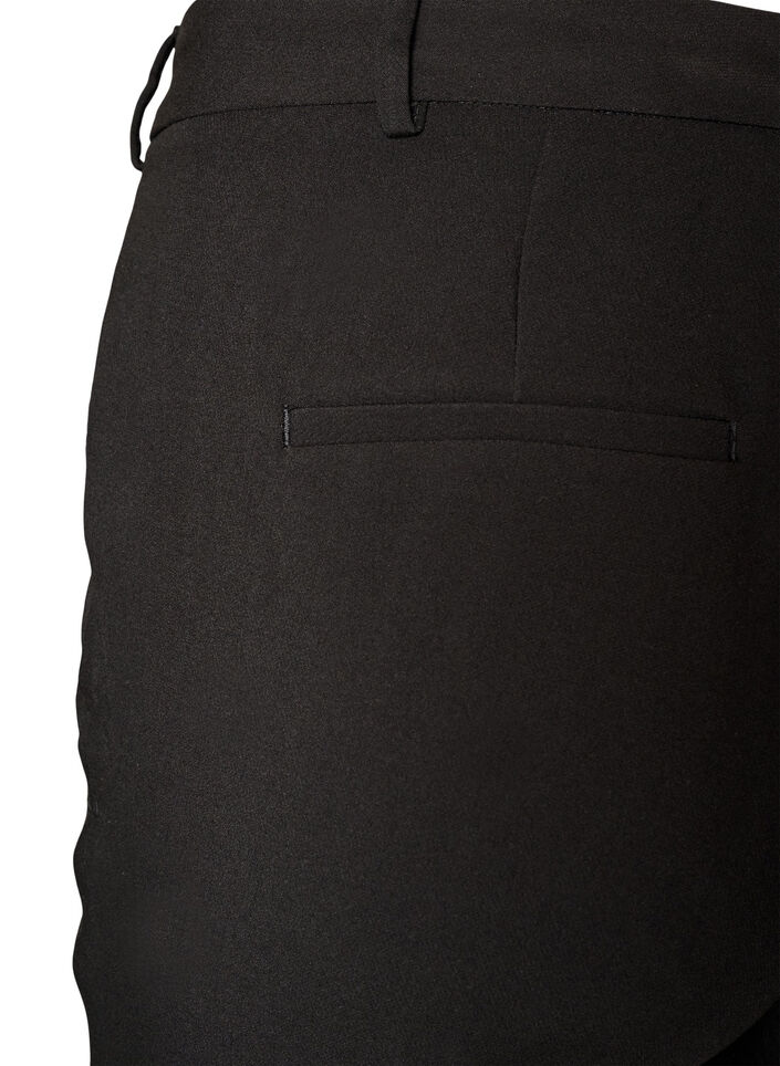 Tailored trousers with a high waist and pressed creases, Black, Packshot image number 3