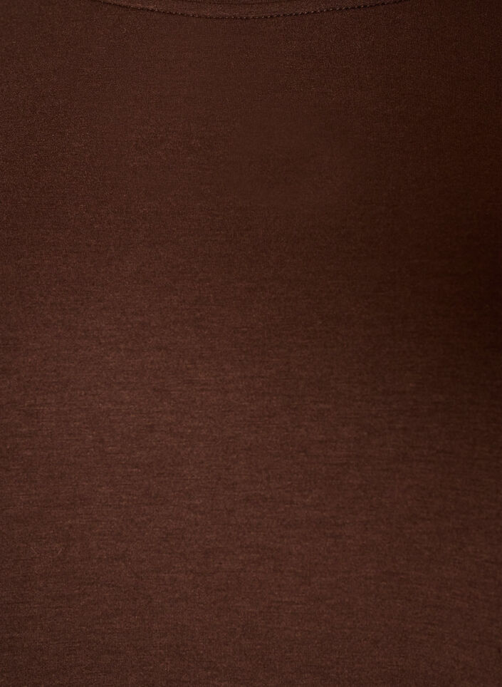 Jersey blouse with lace trim, Brown, Packshot image number 2