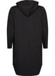 Hooded sweatshirt dress with pockets, Black, Packshot image number 1