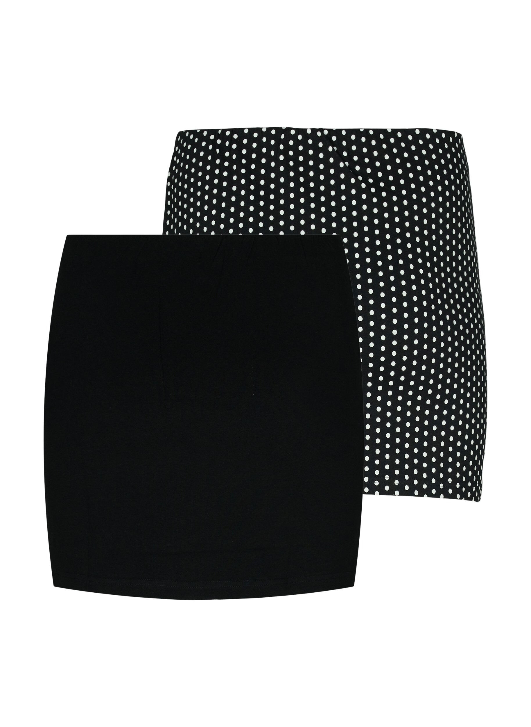 Zizzifashion 2-pack top extender, Black/Black Dot, Packshot image number 1