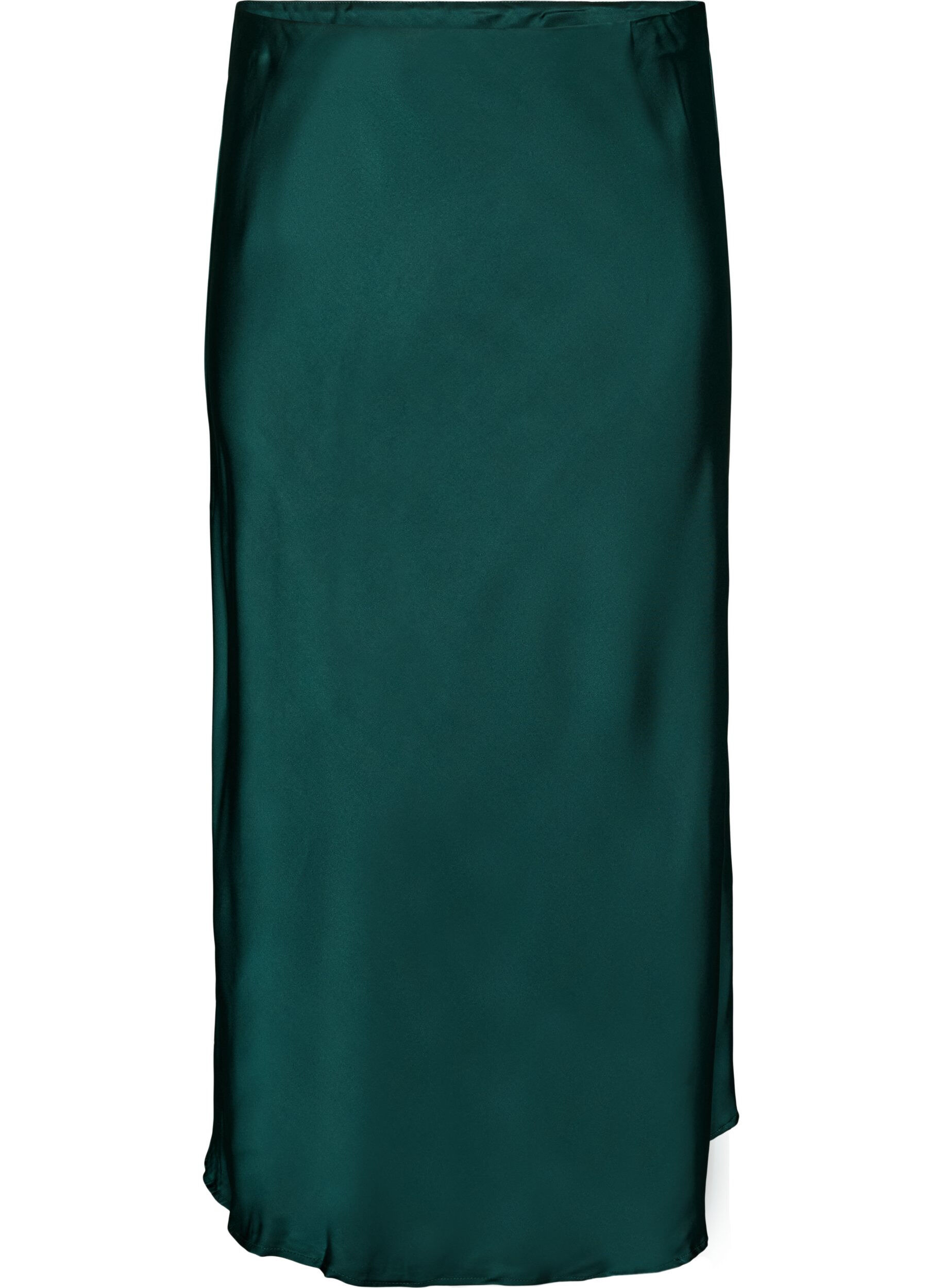 Satin midi skirt